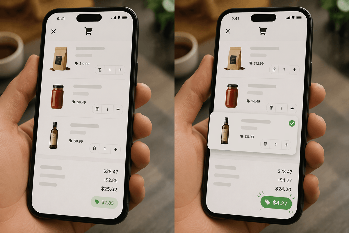 Watch prices move as you add items