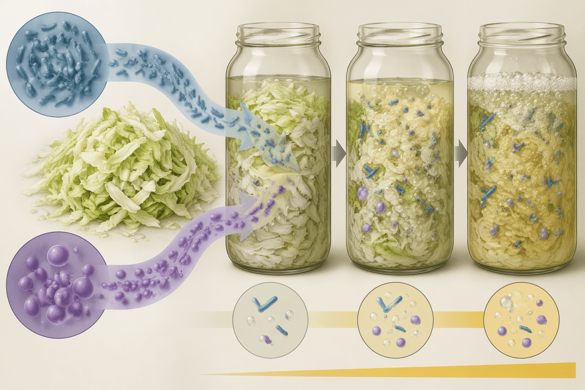 Fermentation pathways shape taste, texture, and tolerance