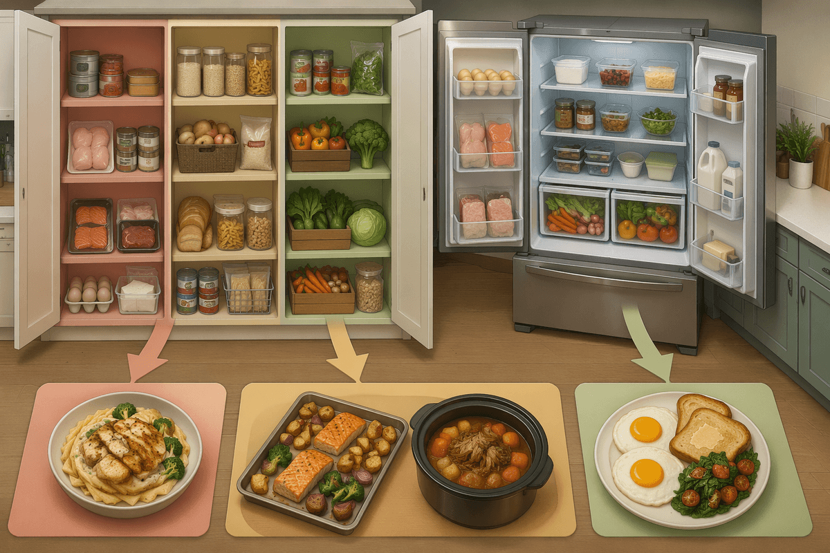 Build meals around what you already have